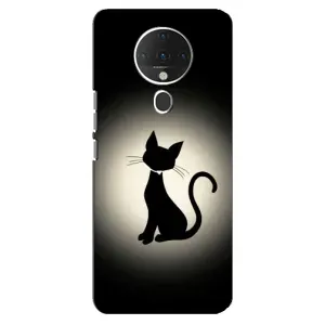 Чехол с принтом для TECNO Spark 6 (AlphaPrint) Модные коты (Силуэт котика)