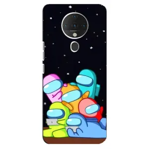 Чехол Амонг Ас для TECNO Spark 6 (AlphaPrint) (Скины в космосе)