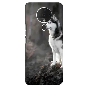 Чехол с Хаски для TECNO Spark 6 - (AlphaPrint) (Верный пес)