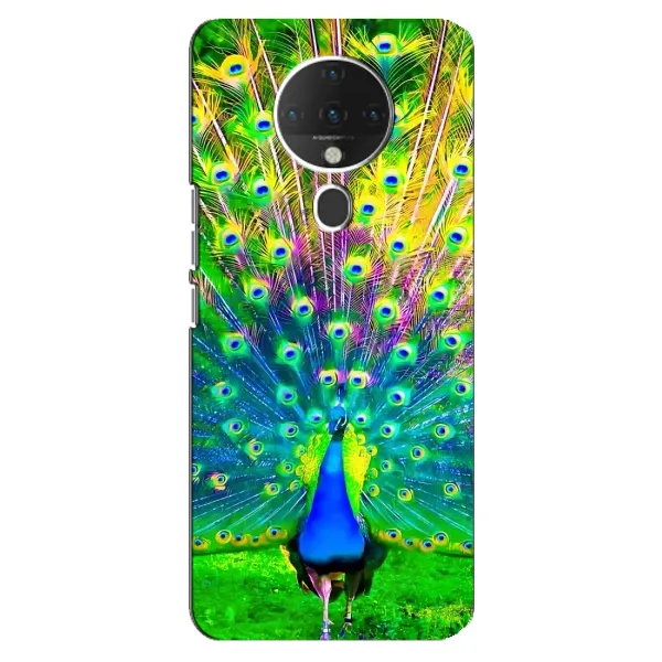 Чехол с принтом «Яркий Павлин» для TECNO Spark 6