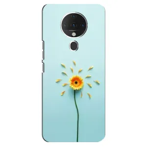 Чехлы с Цветами для TECNO Spark 6 (VPrint) (Желтый цветок)