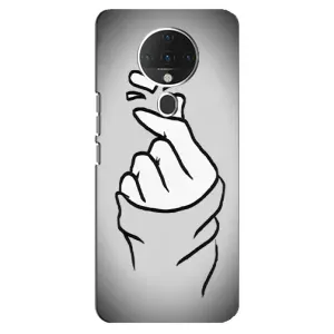 Чехол с принтом для TECNO Spark 6 (AlphaPrint - Знак сердечка) (Значок Love)
