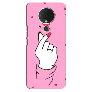 Чехол с принтом для TECNO Spark 6 (AlphaPrint - Знак сердечка) (Знак Love)