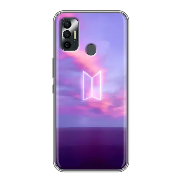 Чехол с принтом «BTS логотип» для TECNO Spark 7 (KF6n)