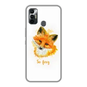 Чохли з картинкою Лисичка для TECNO Spark 7 (KF6n) (VPrint) (Дівчинка Лиса)