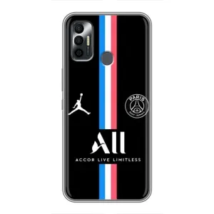 Чехлы PSG для TECNO Spark 7 (KF6n) (AlphaPrint) (футболка ПСЖ)
