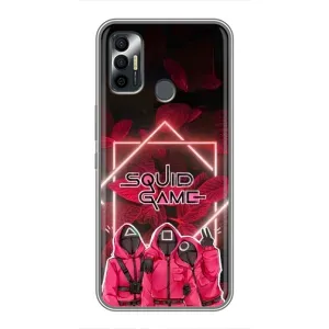 Чехол Гра в кальмара для TECNO Spark 7 (KF6n) (Охранники Игра кальмара)