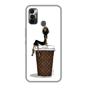 Чохли Луі Вітон для TECNO Spark 7 (KF6n) (AlphaPrint - LOUIS VUITTON) (кава LOUIS VUITTON)