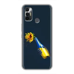 Чехол для Патриота Украины TECNO Spark 7 (KF6n) - (AlphaPrint) (Коктейль молотова)