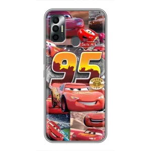 Силиконовый чехол Маквин для TECNO Spark 7 (KF6n) (Коллаж Молния Маквин)