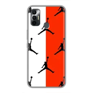 Чохли для TECNO Spark 7 (KF6n) - з картинкою JORDAN (AlphaPrint) (Лого Джордан)