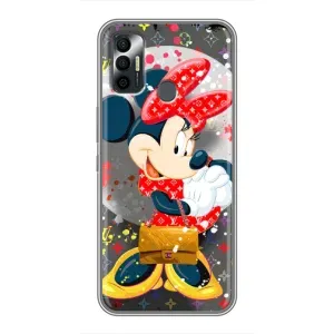 Чохол Disney Mouse TECNO Spark 7 (KF6n) (PREMIUMPrint) (Minni з бантіком)