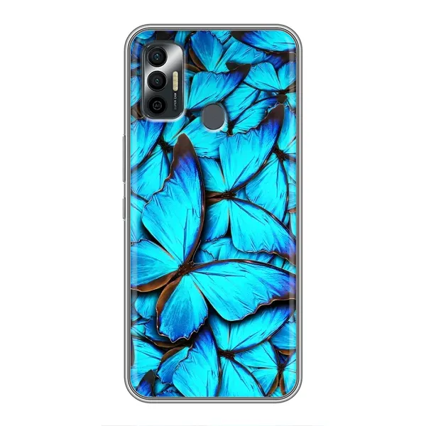 Чохол з принтом «Сині метелики» для TECNO Spark 7 (KF6n) Чохол з принтом «Сині метелики» для TECNO Spark 7 (KF6n)
