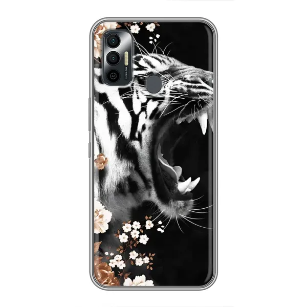 Чохол з принтом «Стильний ТИГР» для TECNO Spark 7 (KF6n)