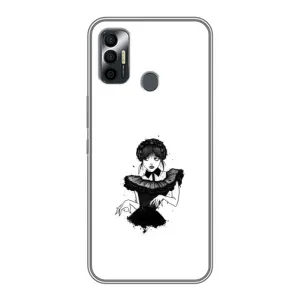 Чехлы Венсдей на TECNO Spark 7 (KF6n) Уэнсдей (AlphaPrint) (танец Уэнздей)
