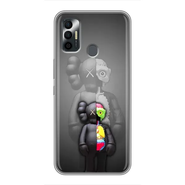 Чохол з принтом «Тіло Bearbrick» для TECNO Spark 7 (KF6n)