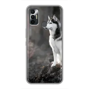 Чохол з Хаскі TECNO Spark 7 (KF6n) - (AlphaPrint) (Вірний собака)