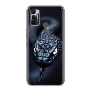 Чохол з картинкою 'Хижаки' для TECNO Spark 7 (KF6n) (Чорна змія)