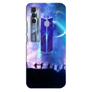 Чохли BTS для TECNO Spark 7 Pro (AlphaPrint) (Army BTS)
