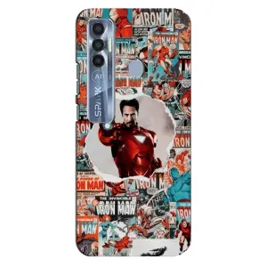 Чохли з героями Марвел TECNO Spark 7 Pro (VPrint) (Айронмен)