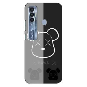 Чохли для TECNO Spark 7 Pro - Bearbrick Louis Vuitton (PREMIUMPrint) (БеарБрік очі)