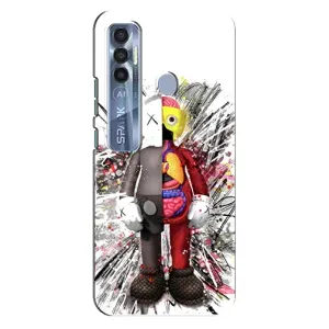 Чохли для TECNO Spark 7 Pro - Bearbrick Louis Vuitton (PREMIUMPrint) (Беарбрік)