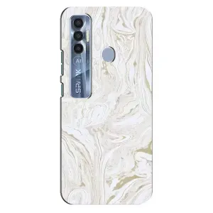 Мраморний чехол на TECNO Spark 7 Pro (VPrint) (Білий мрамор)