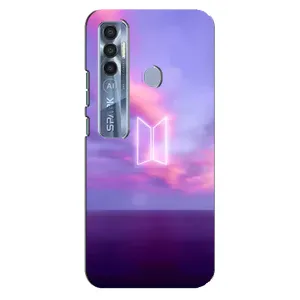 Чохли BTS для TECNO Spark 7 Pro (AlphaPrint) (BTS логотип)