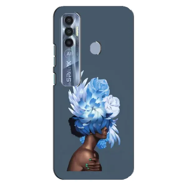 Чохол з принтом «Квіти на голові» для TECNO Spark 7 Pro Чохол з принтом «Квіти на голові» для TECNO Spark 7 Pro