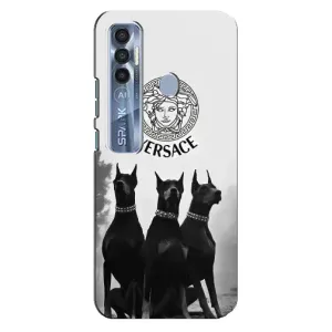 Чохли VERSACE для ТЕКНО  Спарк 7 Про (PREMIUMPrint) (Доберман Версаче)
