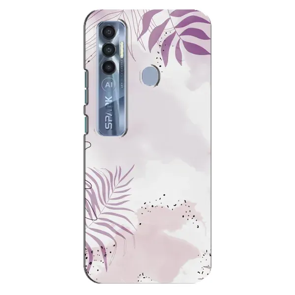 Чехол с принтом «Фиолетовые листья» для TECNO Spark 7 Pro