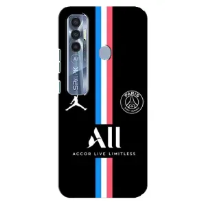 Чохли PSG для TECNO Spark 7 Pro (AlphaPrint) (футболка ПСЖ)