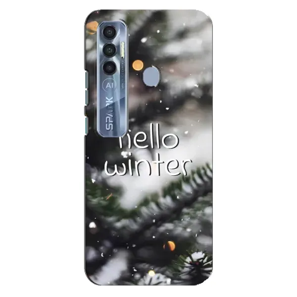 Чехол с принтом «Hello winter» для TECNO Spark 7 Pro