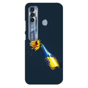 Чохол для Патріота України TECNO Spark 7 Pro - (AlphaPrint) (Коктель молотова)