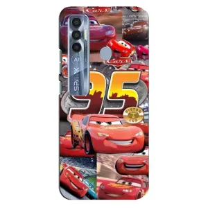 Силіконовий чохол Маквін для TECNO Spark 7 Pro (Колаж Блискавка Маквін)