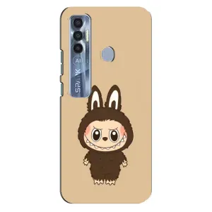 Чехол с Лабубу на TECNO Spark 7 Pro (Bored Ape в красном)