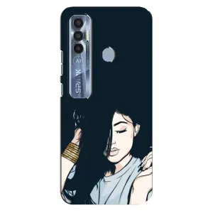 Чохол з друком для TECNO Spark 7 Pro - (Мода) (AlphaPrint) (Гарна дівчина)