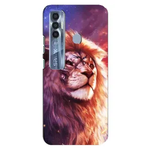 Чохол з картинкою ЛЕВ для TECNO Spark 7 Pro (VPrint) (Красочний Лев)