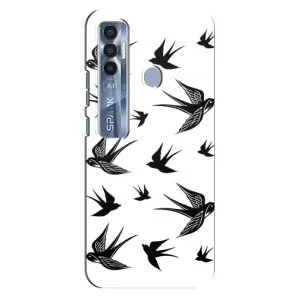 Чохол з пташками на TECNO Spark 7 Pro (VPrint) (Ластівки)