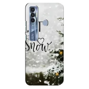 Новорічні, Святкові Чохли для TECNO Spark 7 Pro - 2024 год (Let it snow)