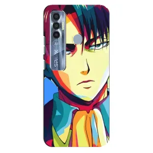 Чохли Персонажі Аніме Наруто для TECNO Spark 7 Pro (AlphaPrint) (Леві Аккерман)