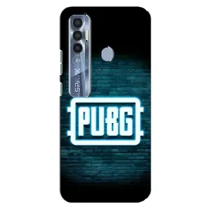 Чеjхол PUBG для ТЕКНО Спарк 7 Про (AlphaPrint) (Лого PUBG)