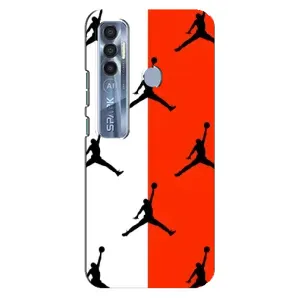 Чохли для TECNO Spark 7 Pro - з картинкою JORDAN (AlphaPrint) (Лого Джордан)