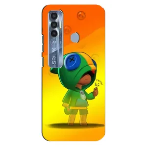 Чехол для TECNO Spark 7 Pro Бравл Старс (VPrint) (Хлопчик Леон)
