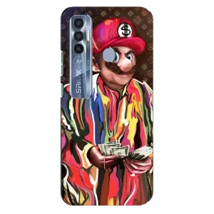 Бренднові Чохли для TECNO Spark 7 Pro - (PREMIUMPrint) (Mario LV)