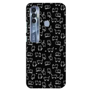 Чохол з принтом для TECNO Spark 7 Pro (AlphaPrint) Модні коти (Маленькі котики)