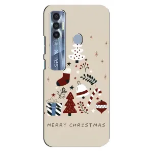 Різдвяні Чохли для TECNO Spark 7 Pro (VPrint) (Merry Christmas)