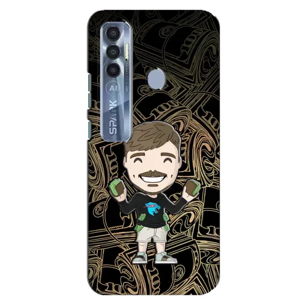 Чехол с принтом «Mister Beast» для TECNO Spark 7 Pro