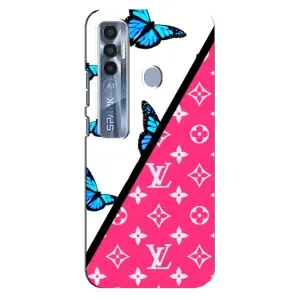 Бренднові Чохли для TECNO Spark 7 Pro - (PREMIUMPrint) (Мода LV)