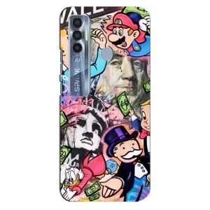 Чохли з крутими принтами для TECNO Spark 7 Pro - (PREMIUMPrint) (Monopoly man)
